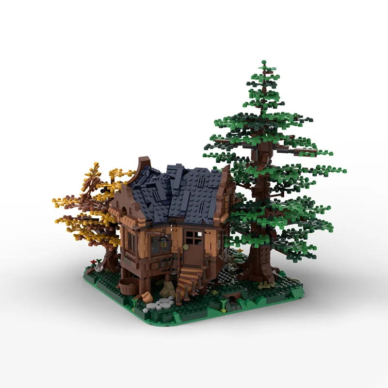 Spot MOC-61103 1909 stücke kleine partikel montage baum haus gebäude villa landschaft szene haus modell