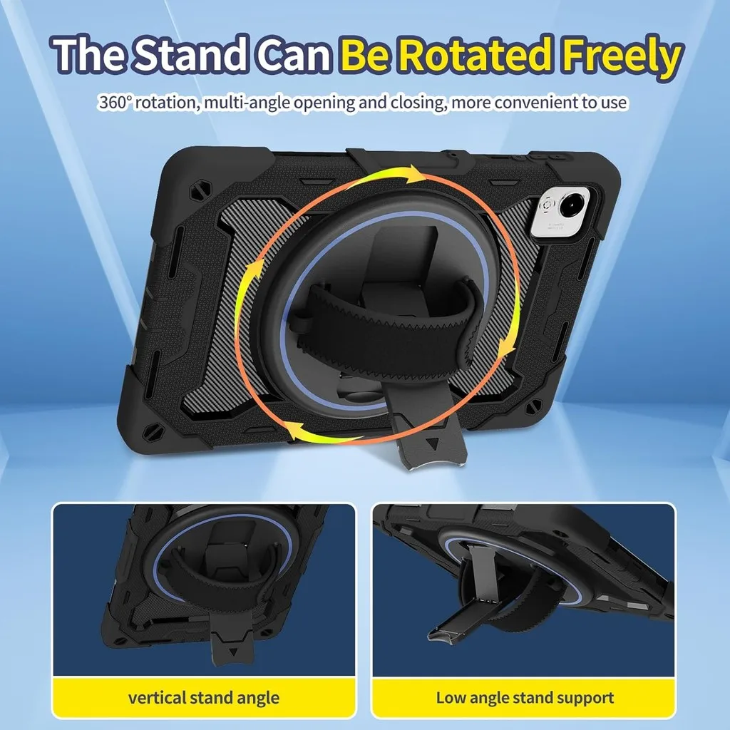 For Honor Pad X9a/X9 Pro 11.5 inch 2025 Kickstand Case Heavy Duty Shockproof Hand Strap with Shoulder Strap for Honor Pad x8A 11