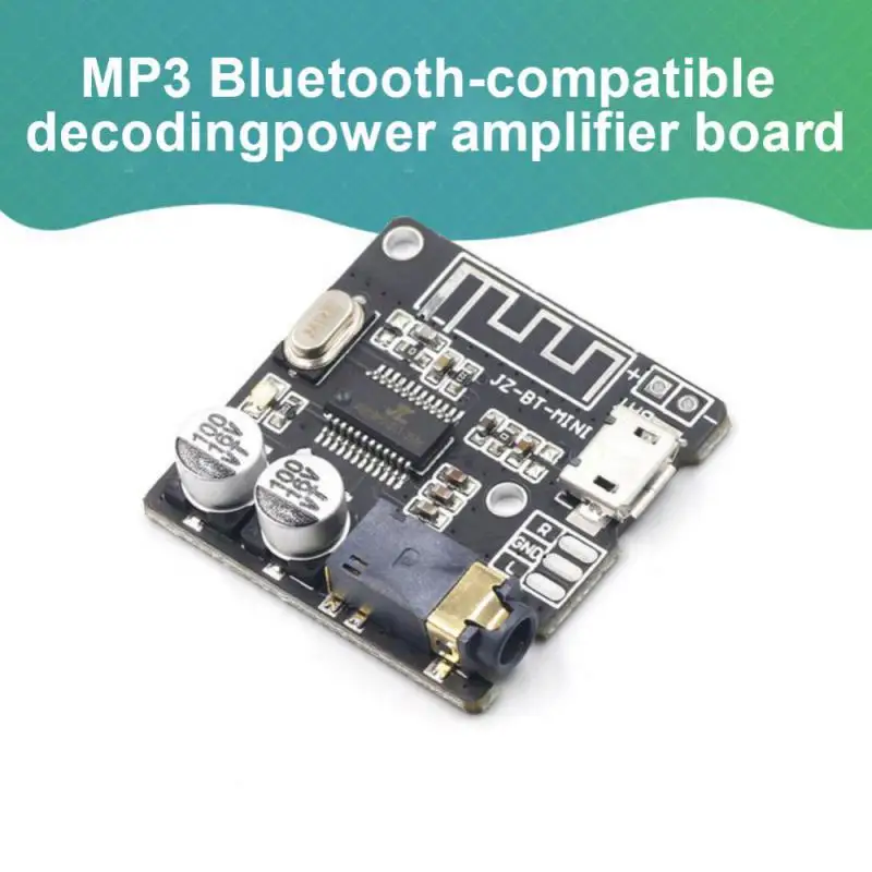 Blue-tooth-compatible 5.0/4.1 Audio Receiver Board USB 5V Power Wireless Music Module 3.7-5V MP3 Lossless Decoder Board