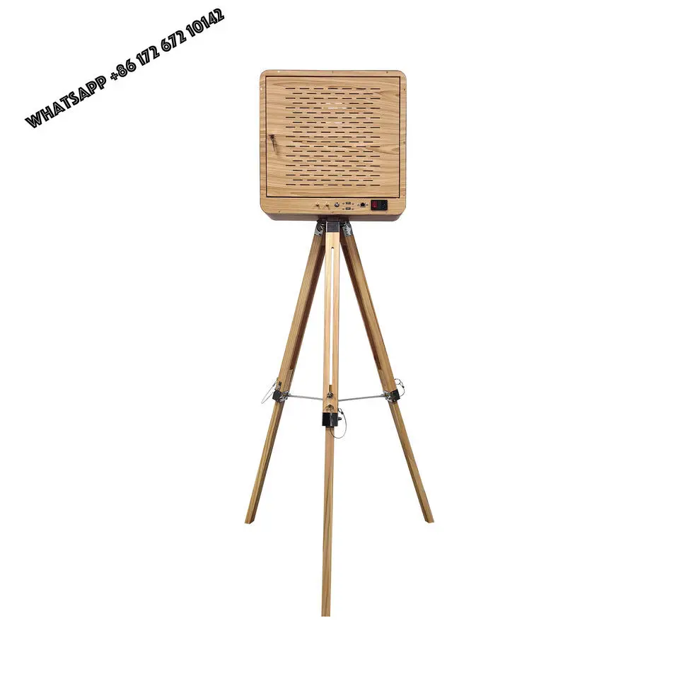 Custom 15.6 Inch Touchs Screen Dslr  Wooden Photo Booth Vintage Wood Box Shell Photo Booth Machine for Wedding Club Party