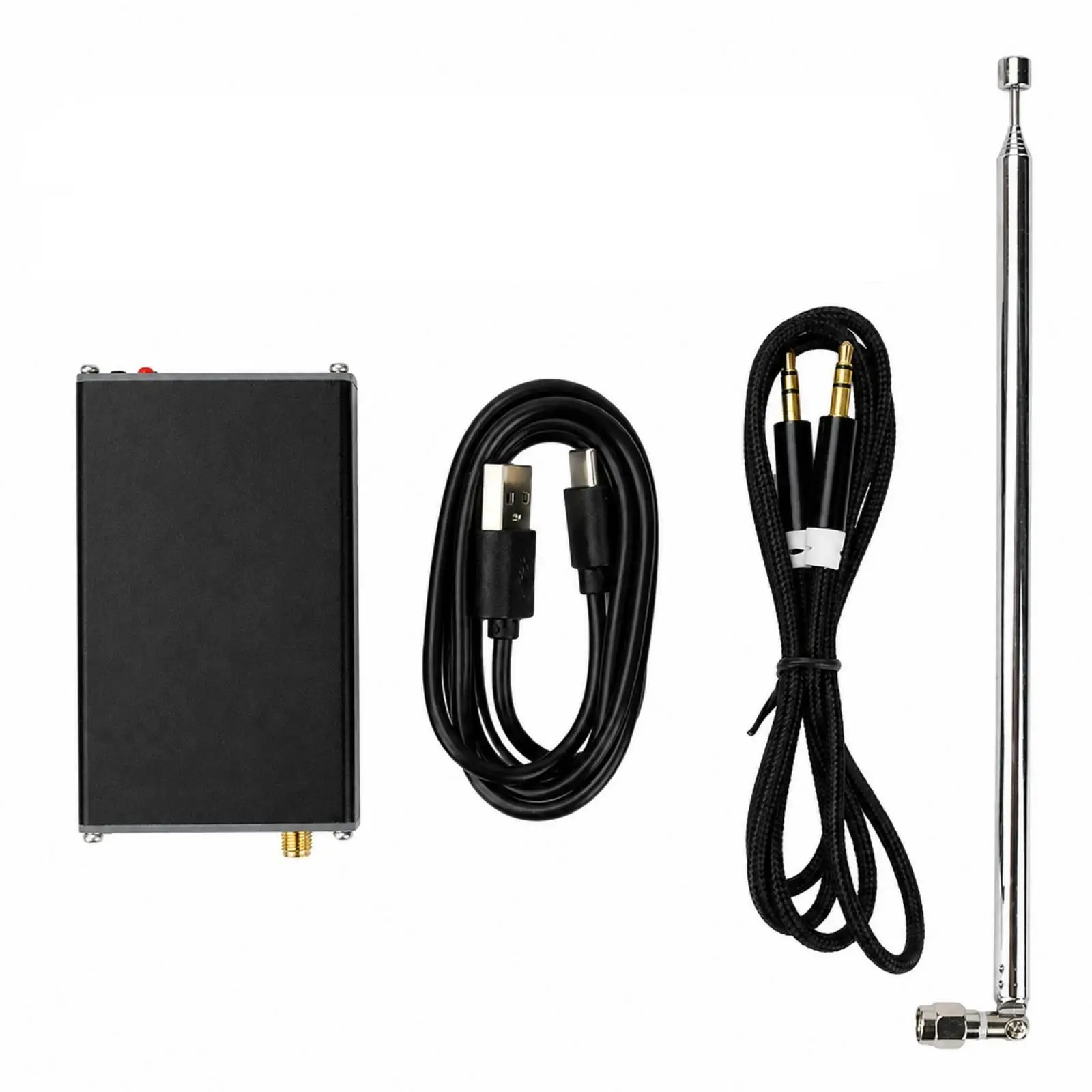 Compact with Display Panel Display 3.5mm Connector USB-Powered 320 Selectable Frequencies for Small Events, Demonstrations