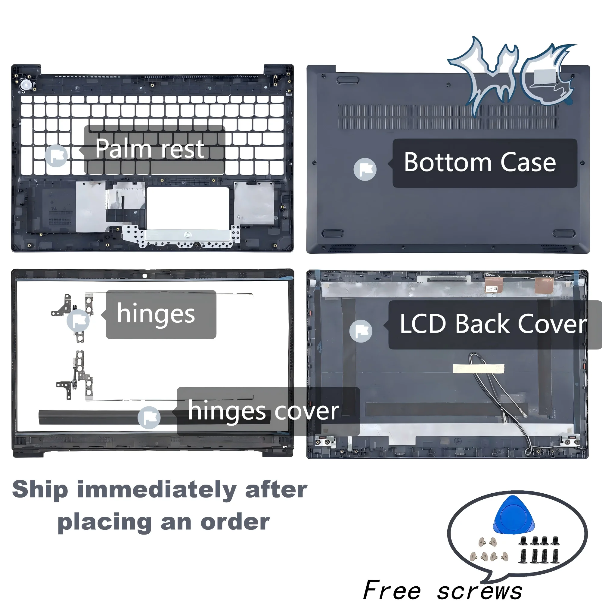 

Housing Case For Ideapad 3 15IIL05 15ARE05 3-15ADA05 15IML05 15ITL05 2020 LCD Back Cover Bezel Bottom Hinges GS552
