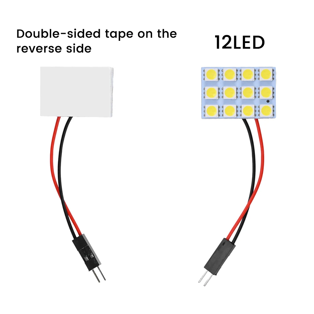 車内用LED読書灯,ドーム型,カード,屋根,室内装飾用電球,DC 12v,5050