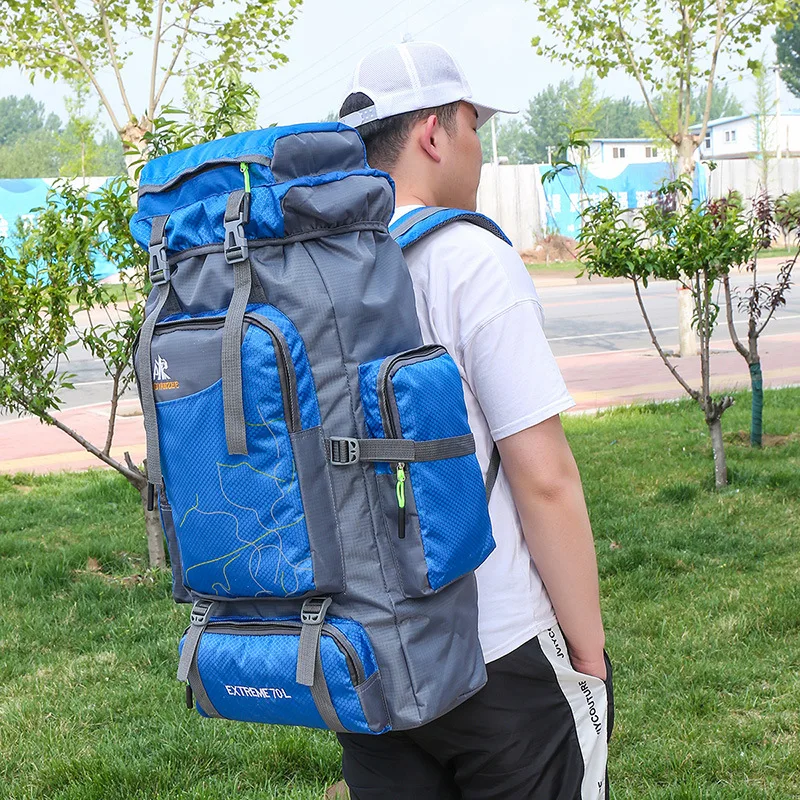 

70L Camping Backpack Hiking Waterproof Travel Bags for Men Women Outdoor Trekking Rucksack Climbing Tactical Military Bag