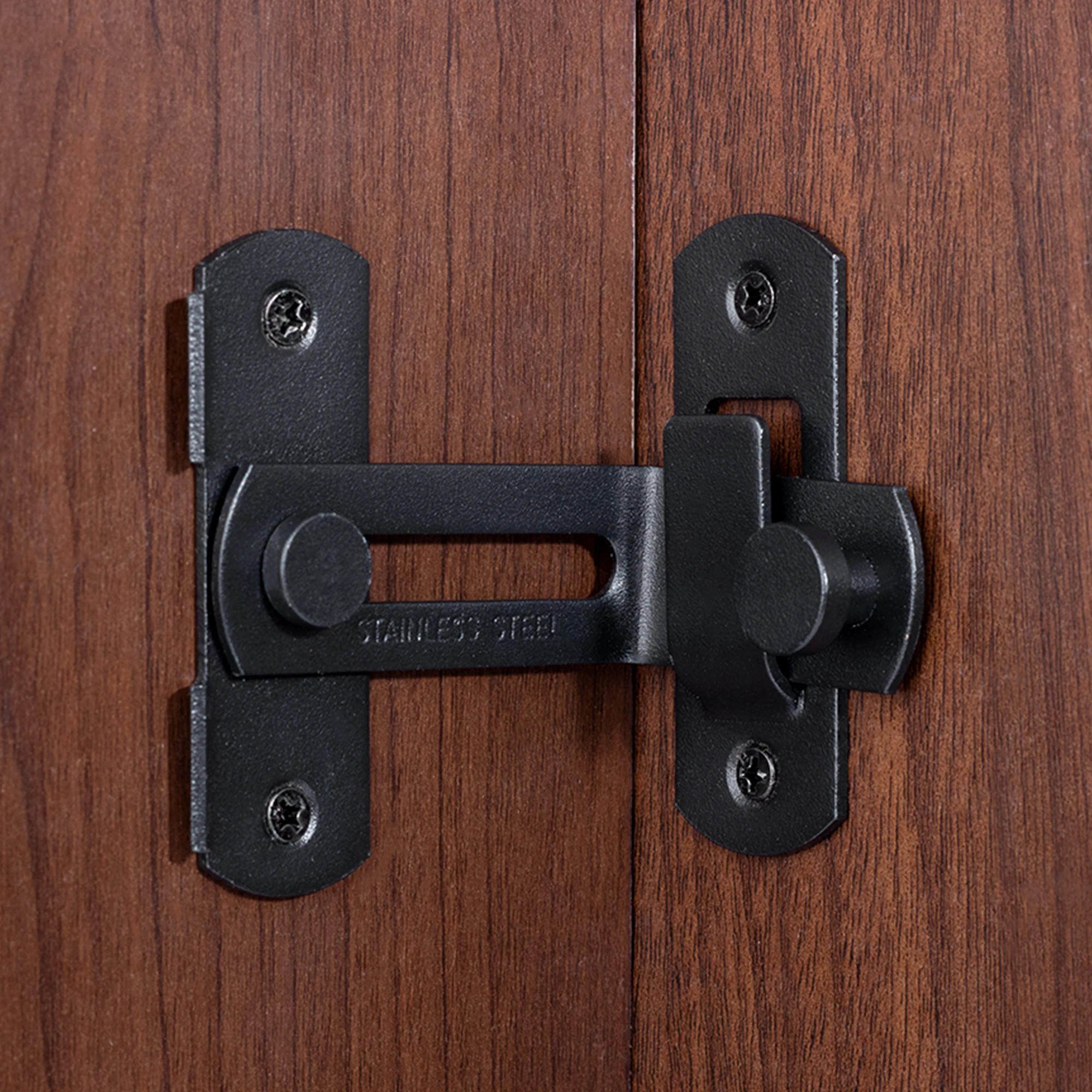 Keenkee Edelstahl-Torriegel, Haustiertürriegel, Riegelschloss, robust, Flip-Riegel, 2 mm dick