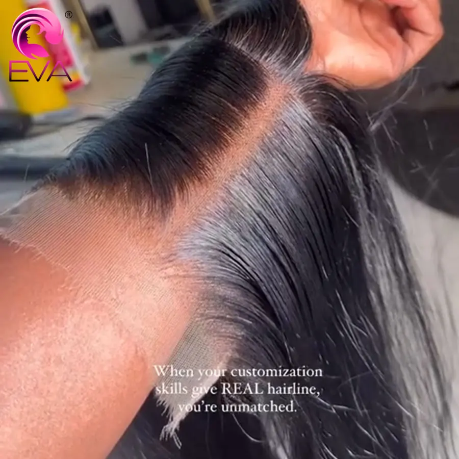 

Eva Hair Invisible HD Lace Pre Plucked Human Hair Closure 13x6 HD Lace Frontals Прямые волосы Melt All Skins HD Lace Body Wave