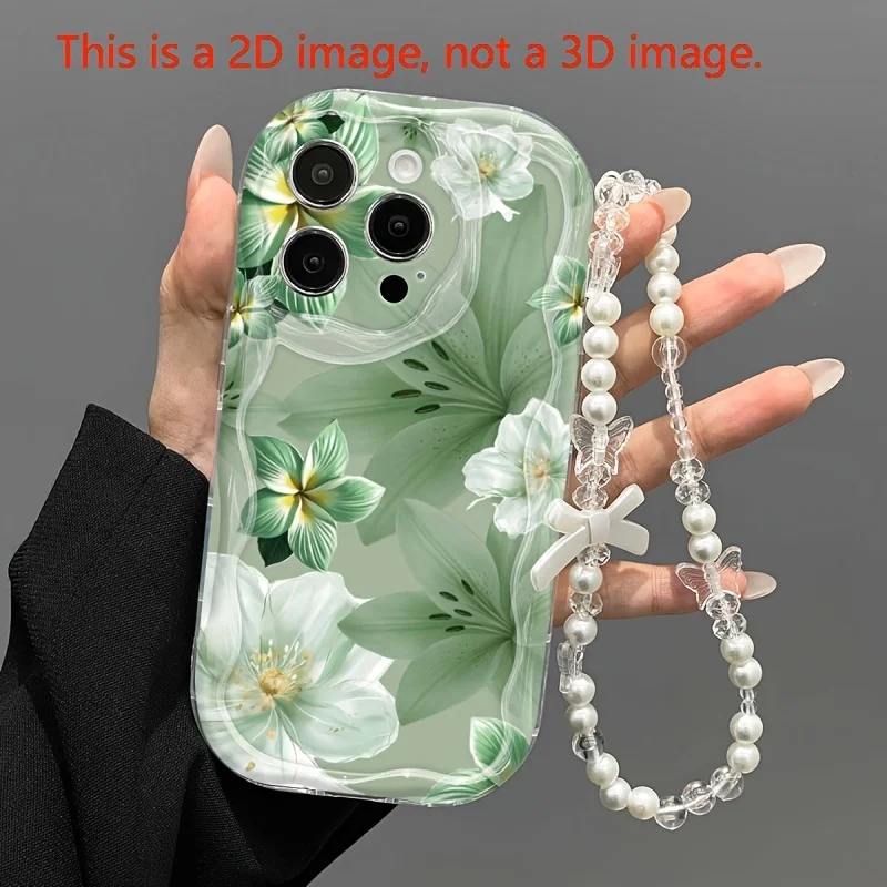 Luxuriöse Lilienblumen-Handyhülle für Samsung Galaxy A55 A57 S26 S25 Ultra S23 Plus A55 A37 A36 A27 A15 mit Handgelenkschlaufe und Lanyard.
