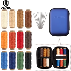 WUTA Leather Craft Thread 1Set 12 Colors Round Waxed Threads Polyester Hand Sewing Line High Quality DIY Bracelet Work Cord