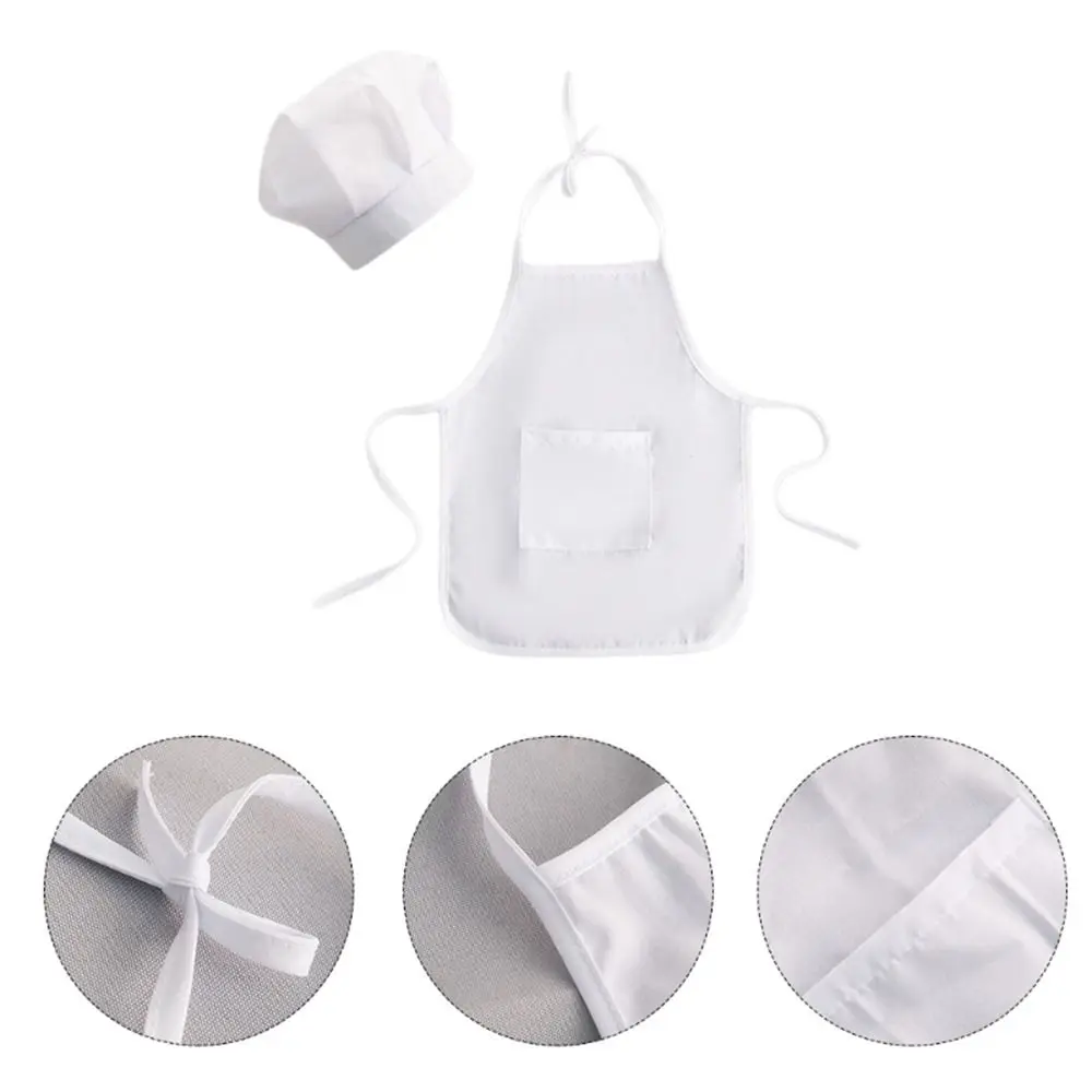 Cute Cotton Chef Cooking Soft Apron Photo Accessories Baby Costume Newborn Photography Props Infant Photo Clothes