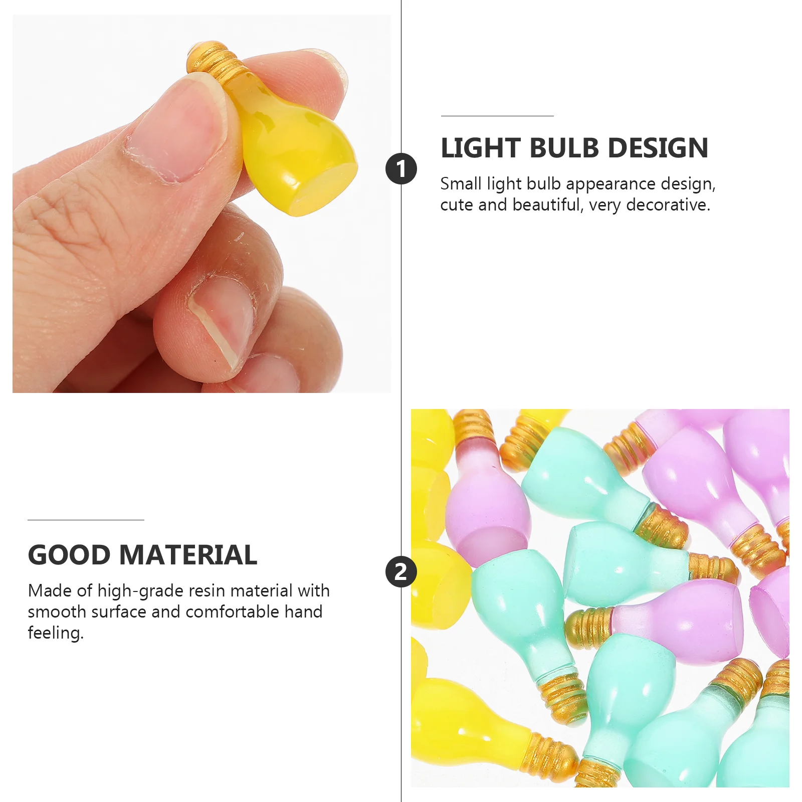 30 peças acessórios fluorescentes diy mini lâmpada de resina amuletos kawaii para fazer joias decoração fornecimento