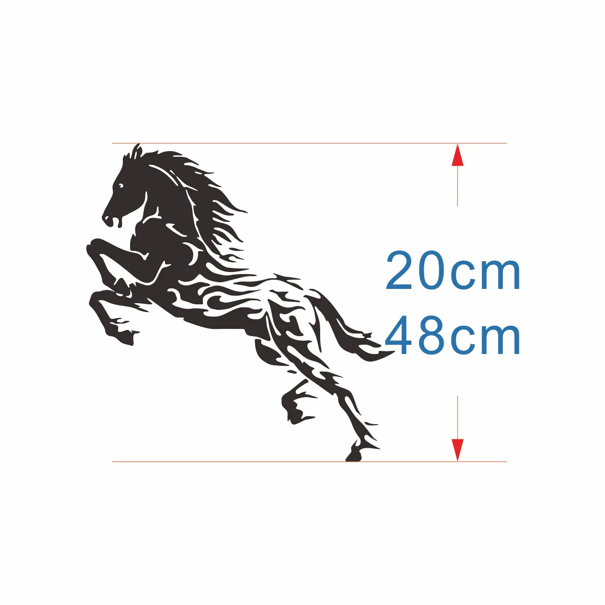 

2pcs 19.5X20CM Dashing Horse Car Stickers – Waterproof Vinyl Decals, Snazzy DIY Auto Styling