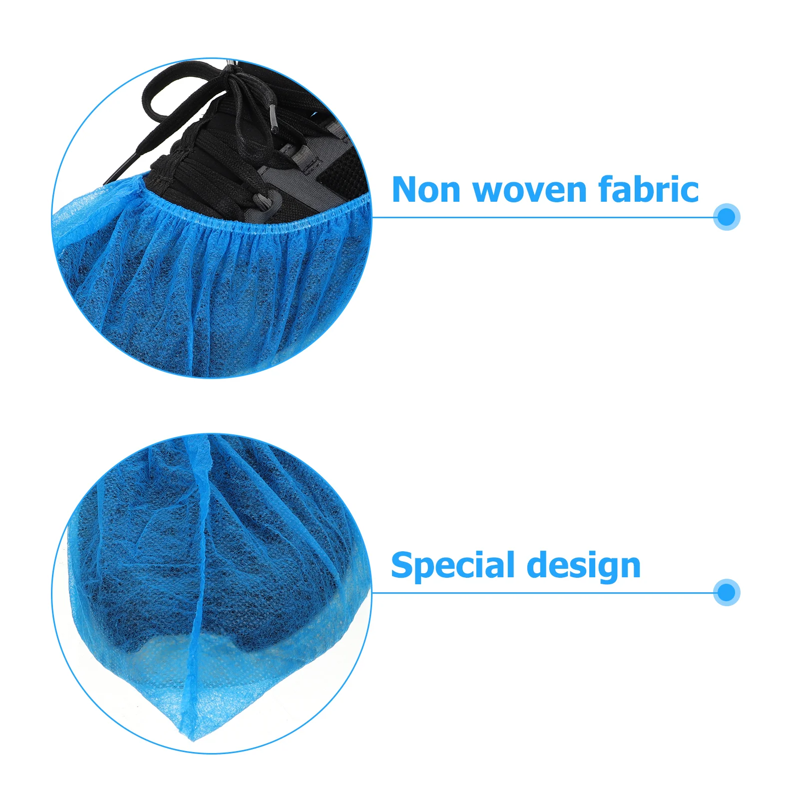 100 Pcs Non-woven Shoe Cover Shoes Protection Home Wear-resistant Covers Detachable Nonwovens Fabric Protector Student Case
