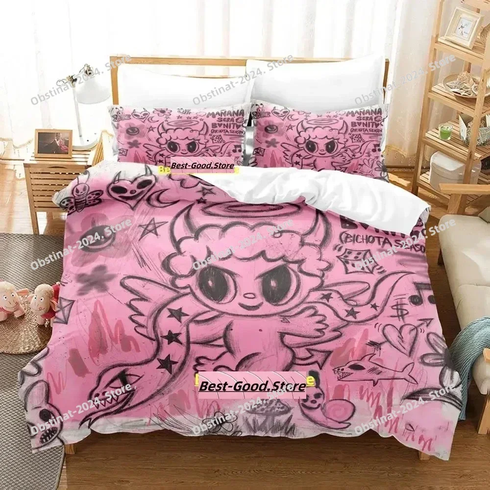 Karol G New Album Cover manana sera bonito bichota 2 Bedding Set Cartoon Anime three-piece set Teenager Bedroom Duvetcover Sets