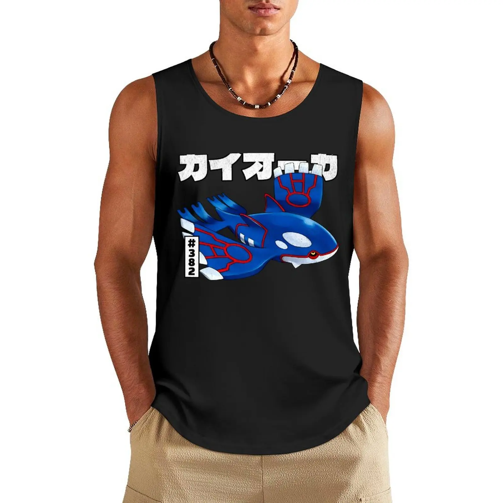 

Kgr Retro Design Tank Top Men's cotton t-shirt training weight vest running shirt underwear