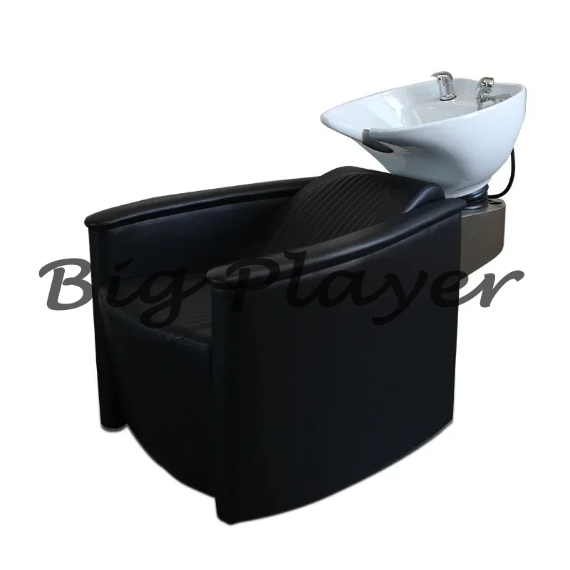 

8350 Stainless Steel Sitting Shampoo Chair Hair Salon Flushing Bed Hair Saloon Dedicated Hair Bed Half Lying Short Mini Mach