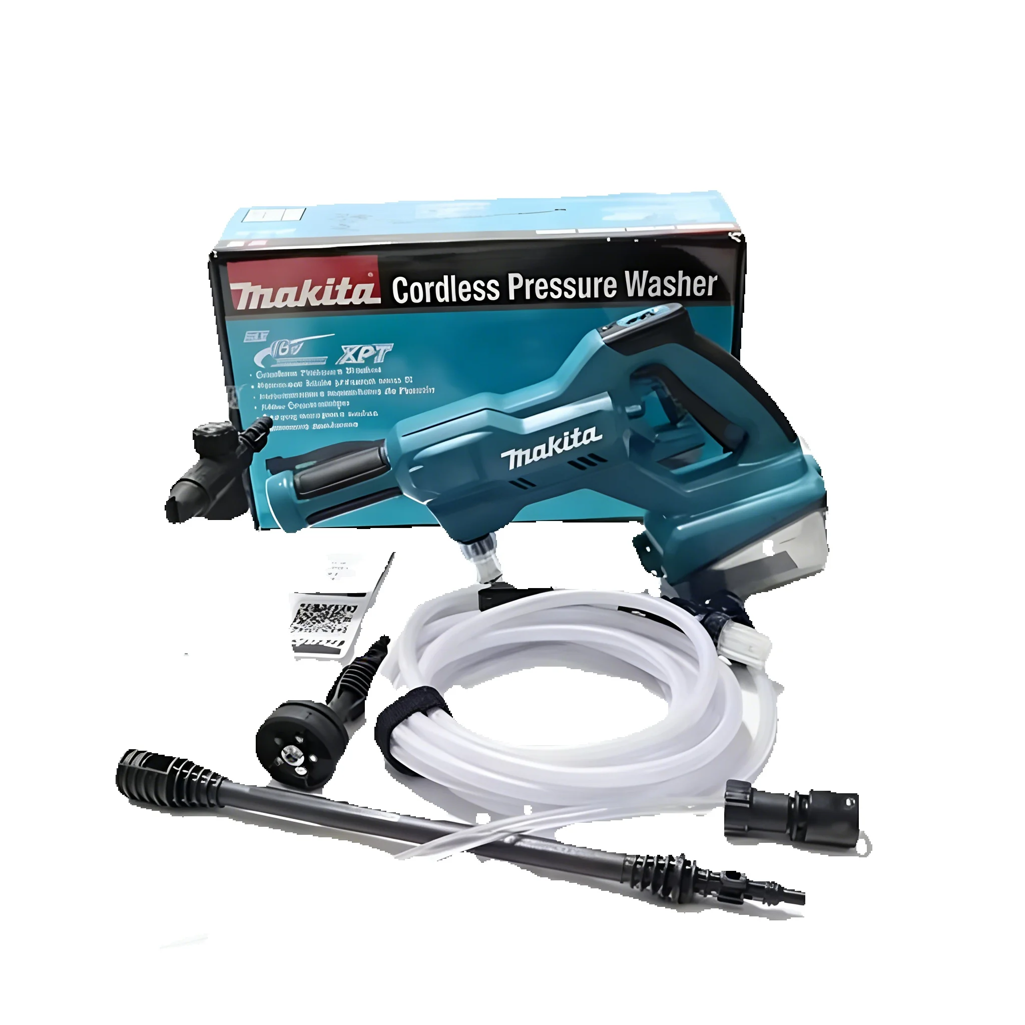 Makita DHW180 – akumulatorowa myjka ciśnieniowa 18 V, przenośna, o dużej wydajności, idealna do czyszczenia – produkt fabrycznie nowy, ręczna myjka ciśnieniowa do samochodu, ogrodu i tarasu. — 2