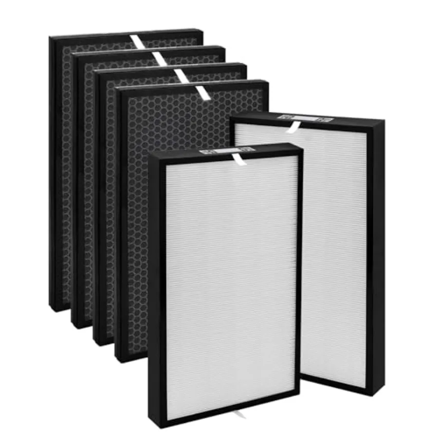 

AD5000 Replacement Filters for Air Doctor AD5000 Air Purifiers Includes 2 Premium Filters and 4 Activated Carbon Filters Not Co