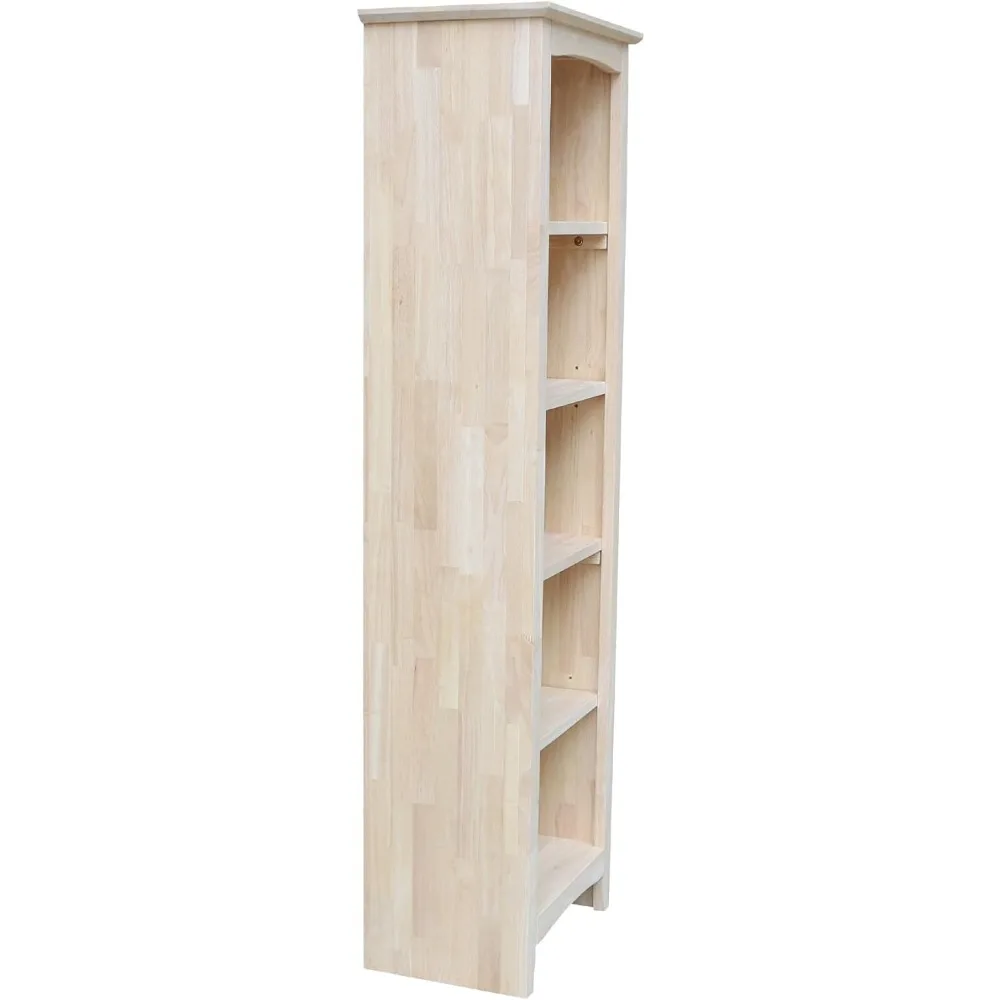 60" H Shaker Solid Wood Bookcase
