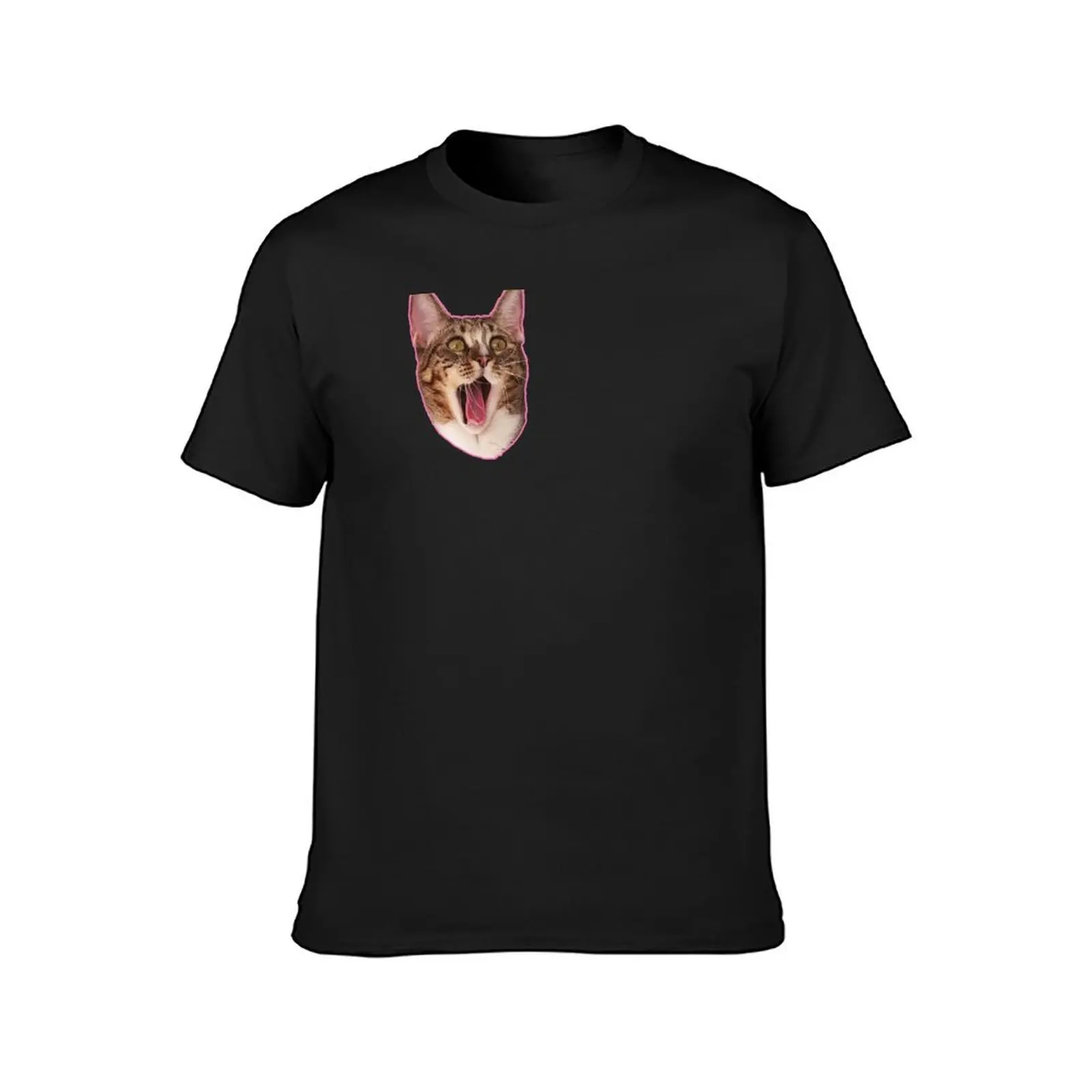 Surprised CAT! T-Shirt summer top Short sleeve tee for a boy plus sizes Men's t shirts