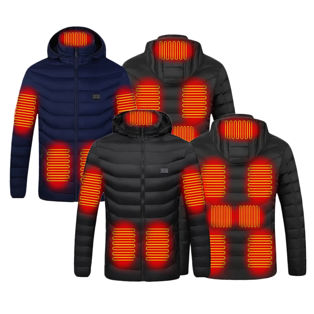 

15 Areas Heated Jacket USB Men's Women's Winter Outdoor Electric Heating Jackets Warm Sports Thermal Coat Clothing Heatable Vest