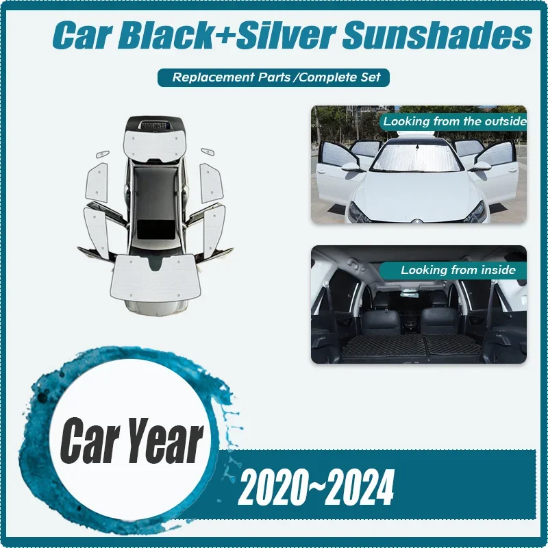 

For Mazda CX 30 CX-30 CX30 DM 2020-2024 Car Windows Full Coverage Sunshades Windshield Anti-UV Sun Protector Covers Accessories