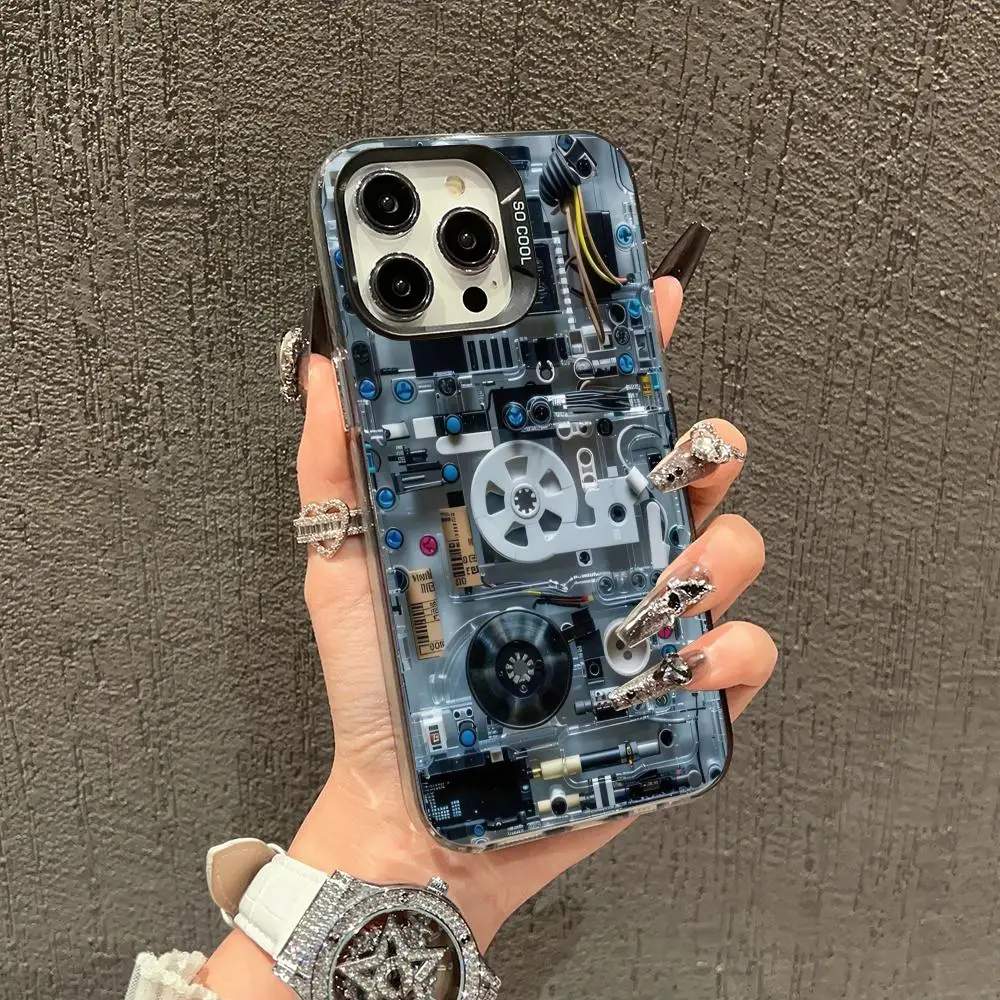 

Circuit equipment case for iPhone17 16 15 14 13 12 11 Pro/ Max/Plus shock-proof rear cover anti-fingerprint