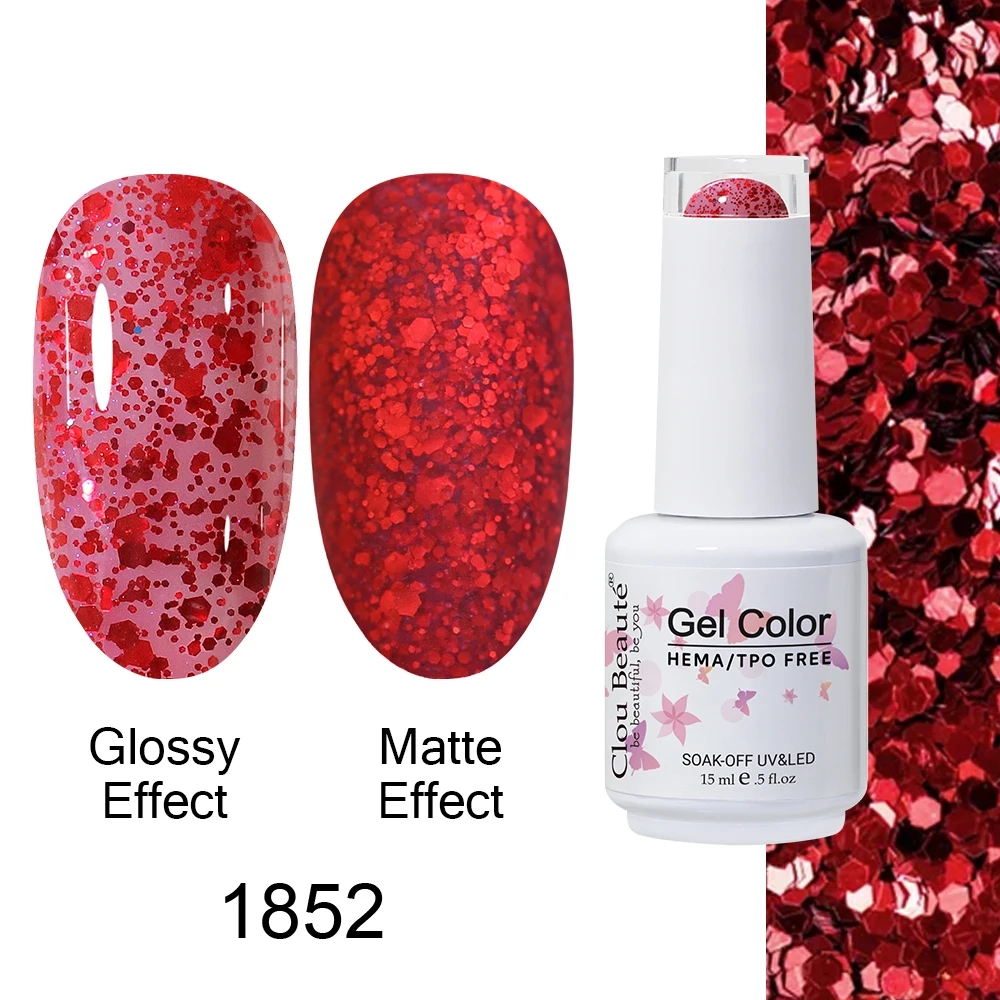 Clou Beaute Gel-Nagellack, Neonbraun, Königsblau, Rot, Grün, Pastell, Nude, Nagelkunst, Lacke, Gel-Lack, Decklack, UV-Gel-Nagel