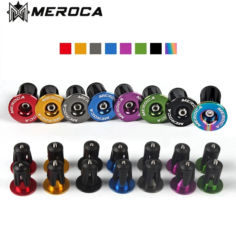 1 Pair Mountain Road Bike Handlebar End Plugs Aluminum Alloy Handle Bar End Cap BMX MTB Bike Grip Cover Bicycle Accessories