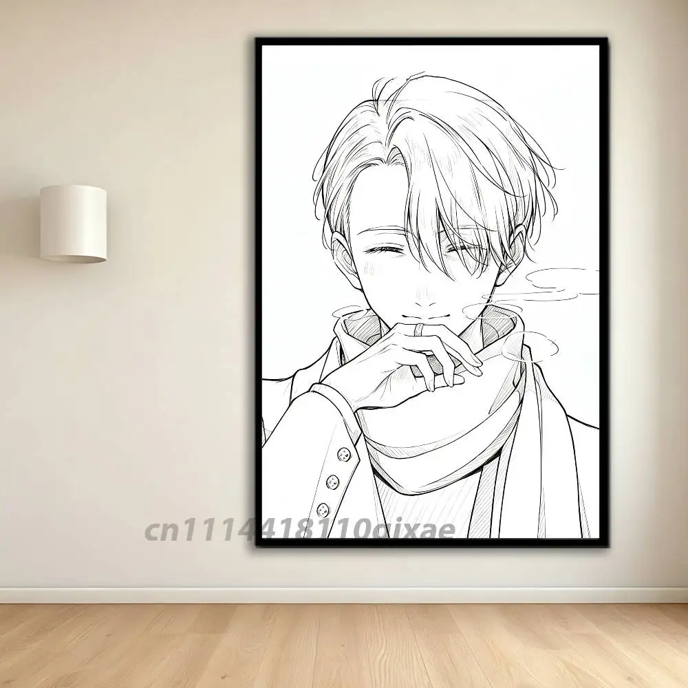 Victuuri Y-Yuri On Ice Victor Nikiforov Katsuki Artists Canvas Painting for Living Room Home Decor Poster Fans Gifts-unframed