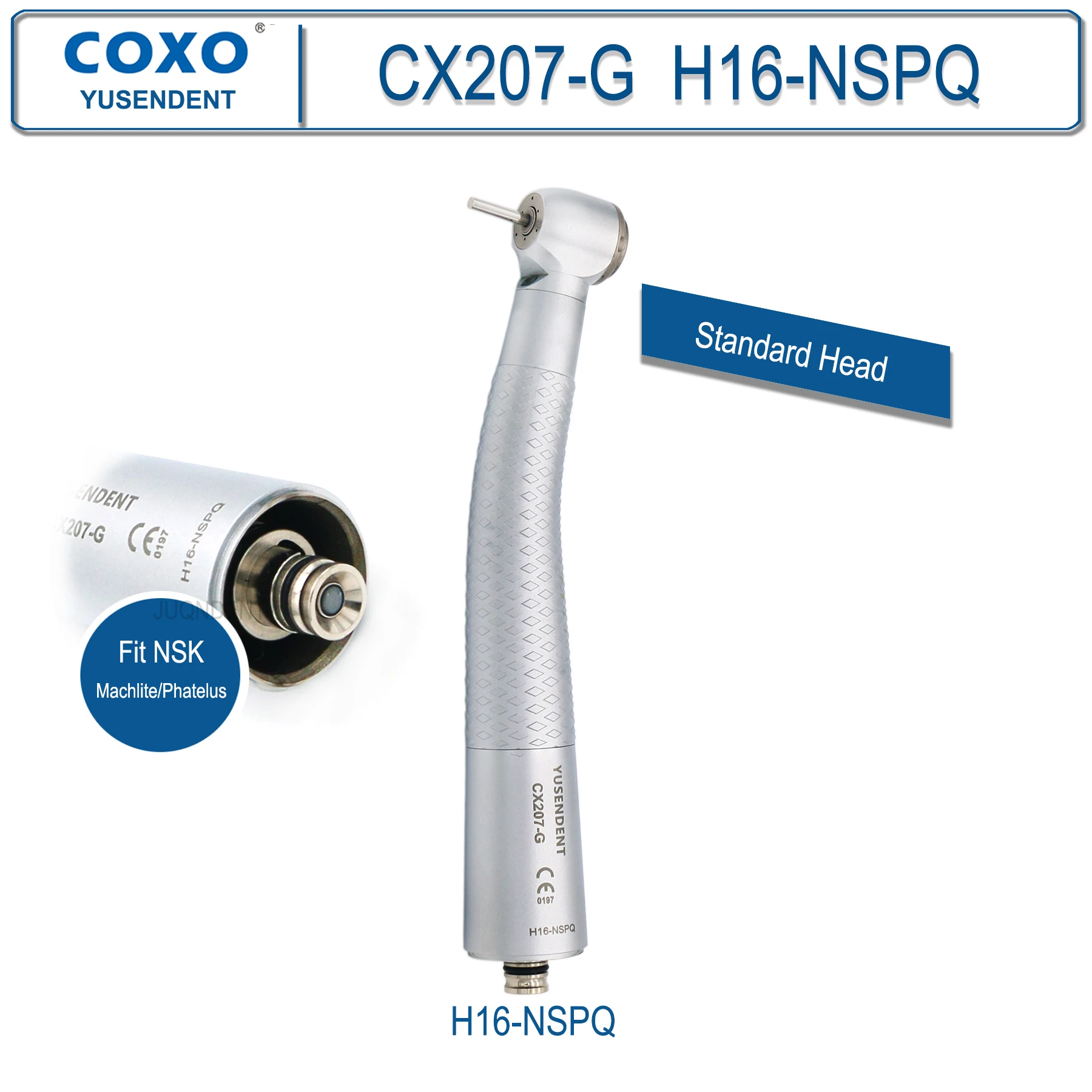 COXO Tandheelkundige Turbine Glasvezel Hoge Snelheid Handstuk Luchtrotor Standaard/Torque Hoofd LED Koppeling 6-pins Fit KAVO NSK Sirona WH
