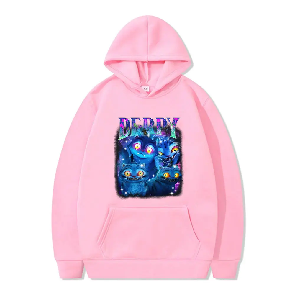 Kpop Demon Hunters Derpy Tiger Graphic Hoodie Men Women Cartoon Fashion Trend Sweatshirt Men's Cotton Oversized Cool Streetwear