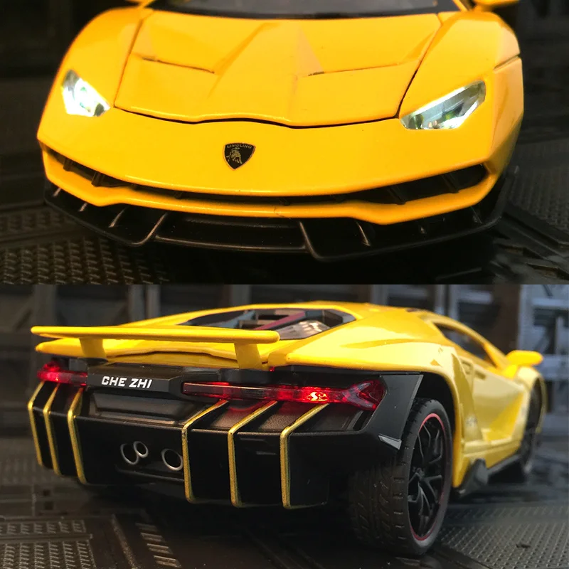 1:24 Lamborghini LP770 alloy car model, doors and engine hood, trunk can be opened  rich details, fine workmanship