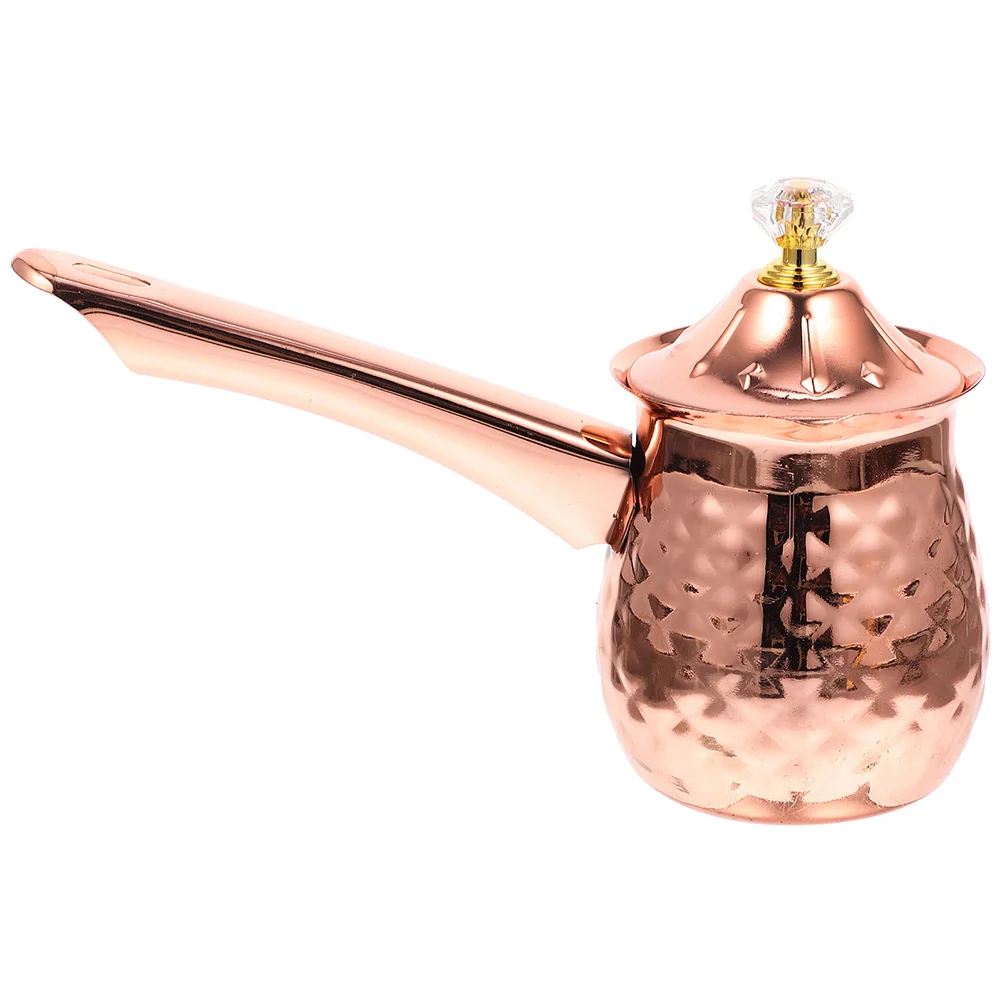 Tea Pots Coffee Stovetop Milk Steamer Multi-function Beverage Kitchen Jar Soup for Drink Side Handle Rose Gold Turkish