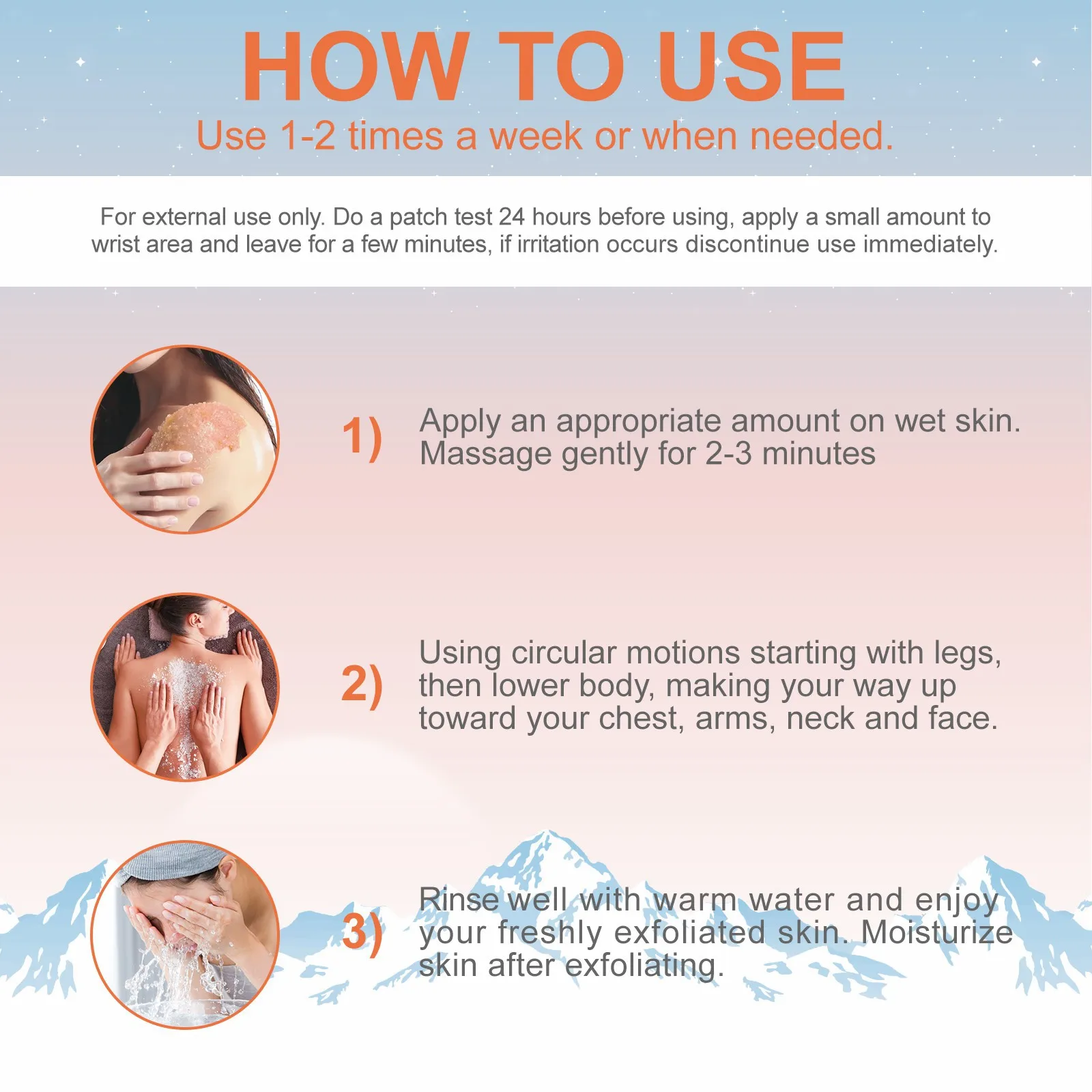 Sal do Mar-Esfoliação Corporal Limpadora, Remove a Pele Morta, Ilumina o Tom da Pele, Reduz a Acne, 250g