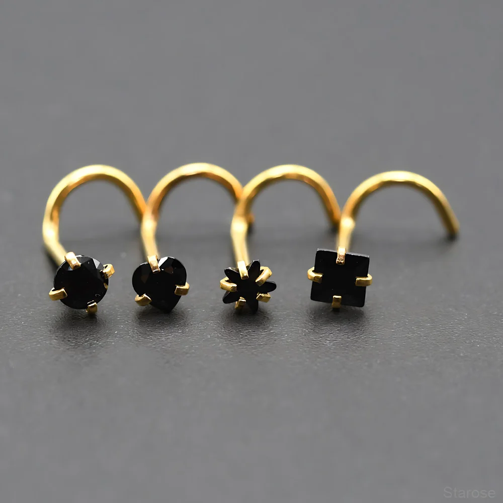 4 Stück-Packung 3 mm Kristall Zirkon Nasenstecker Labret Piercing Edelstahl Helix Monroe Piercing Conch Lip Schmuck 20G Twisted Pin – Detail 21