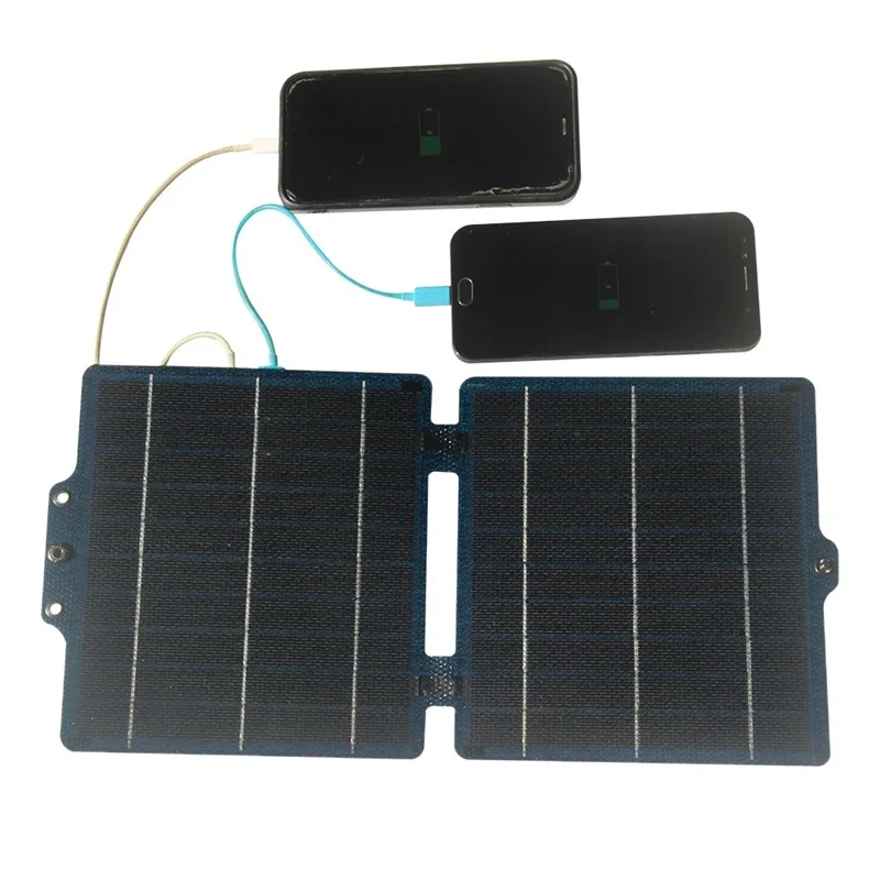50 Вт ETFE 5 В складная сумка для солнечной панели USB + Type-C водонепроницаемое солнечное зарядное устройство портативный мобильный аккумулятор для кемпинга и пешего туризма
