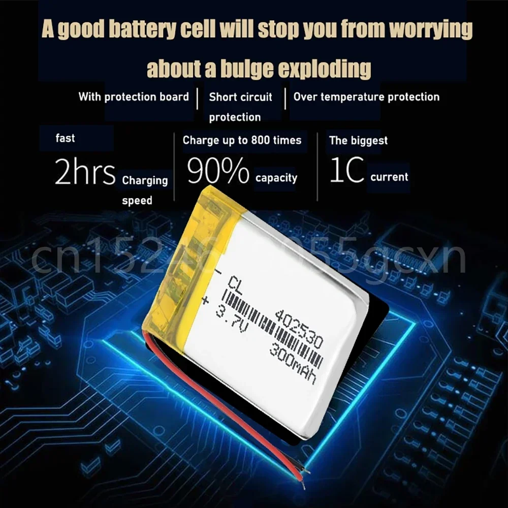 リチウムポリマー充電式バッテリー,3.7 mah,250mah,mp3,GPS, DVR,カーレコーダー,Bluetoothヘッドセット,おもちゃのバッテリー,402530