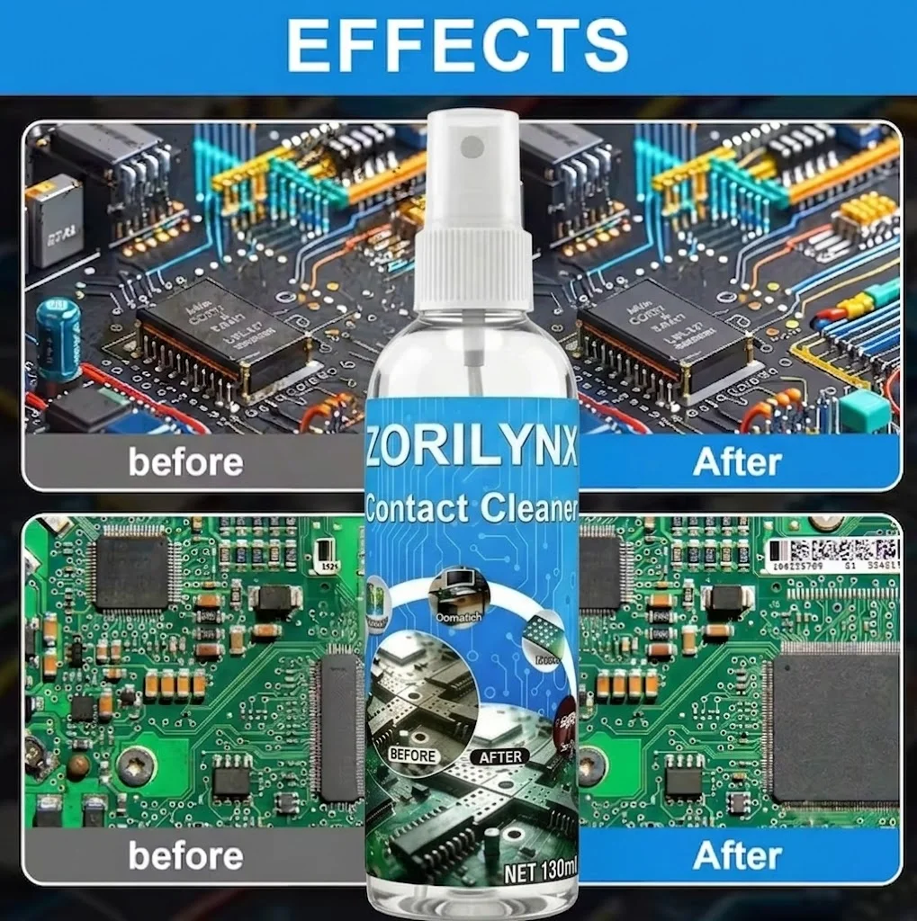 ZORILYNX Electronic Contact Cleaner Spray Kit with Cleaning Brush: Quickly removes dust, oil, and dirt from electronic parts - view 2