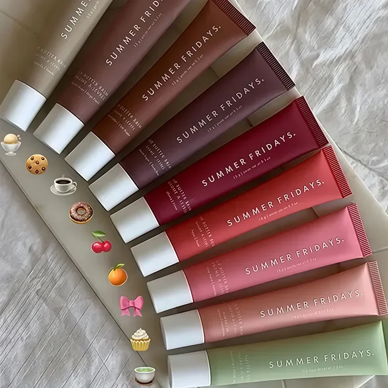 ซัมเมอร์ฟรายเดย์ลิปบาล์มมิเรอร์ลิปกลอสลิปสีชมพูน้ำตาลกาแฟเค้กกลิ่นวานิลลาลิปสติกน้ำมันใสแต่งหน้า
