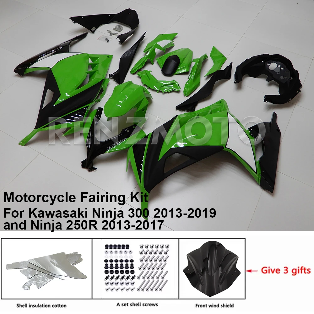 

Motorcycle Fairing Accessory Fit For Kawasaki K0313-106 Ninja 300 2013-2019 and Ninja 250R 2013-2017 Bodywork Decor Set