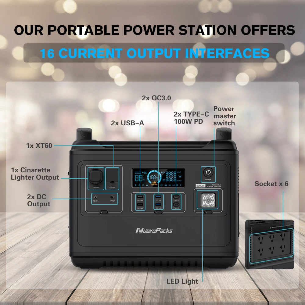 ukraine solar energy products lifepo4 battery portable power station 2000w with solar panels