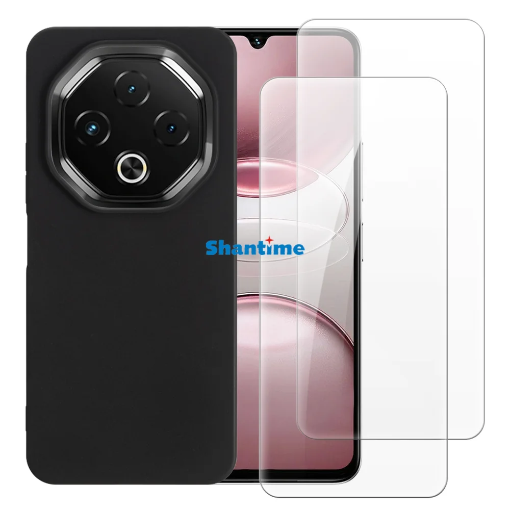 Soft Case + 2 Pack Tempered Glass Screen Protectors for Umidigi G100 5G Full-Body Protection
