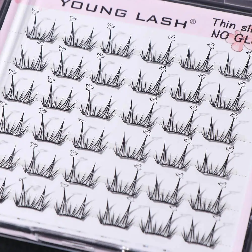 Segmented Creative False Eyelashes DIY Butterfly Love Heart Shape Individual Cluster Eyelashes 6-11.5mm Long Lasting