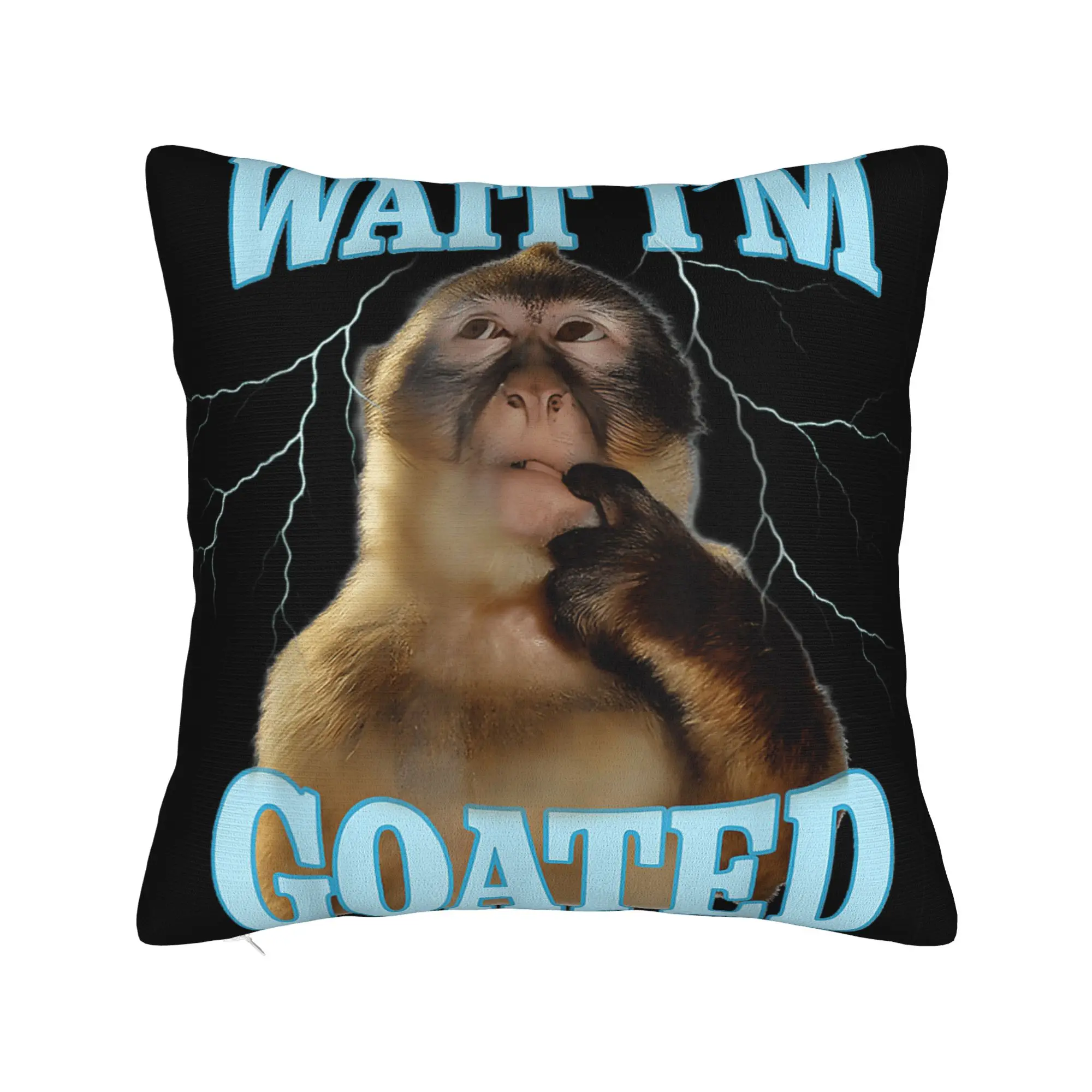 Thinking Monkey Meme Pillow Case  Design Pillow Cover Kawaii Pillowcases For Living Room Sofa