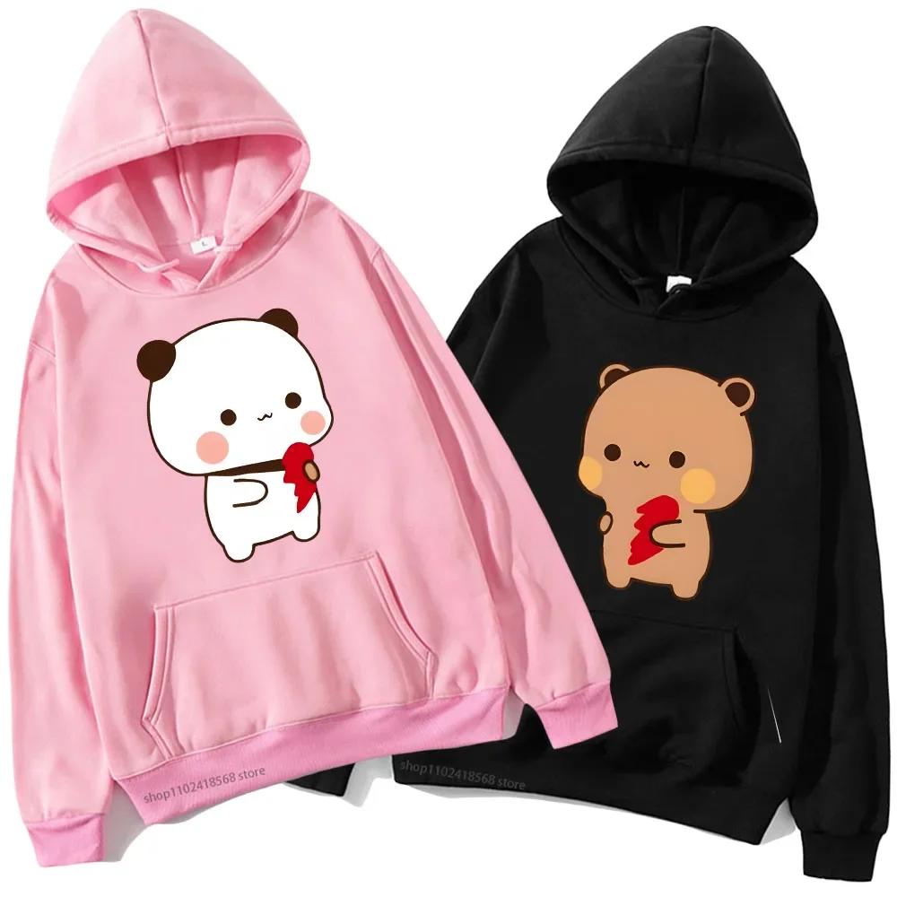 

Couple Clothes for Women Men DuDu and BuBu Panda Hoodies Kawaii Bear Brownie Sweatshirts Winter Autumn Coats Y2k Pullover Unsiex