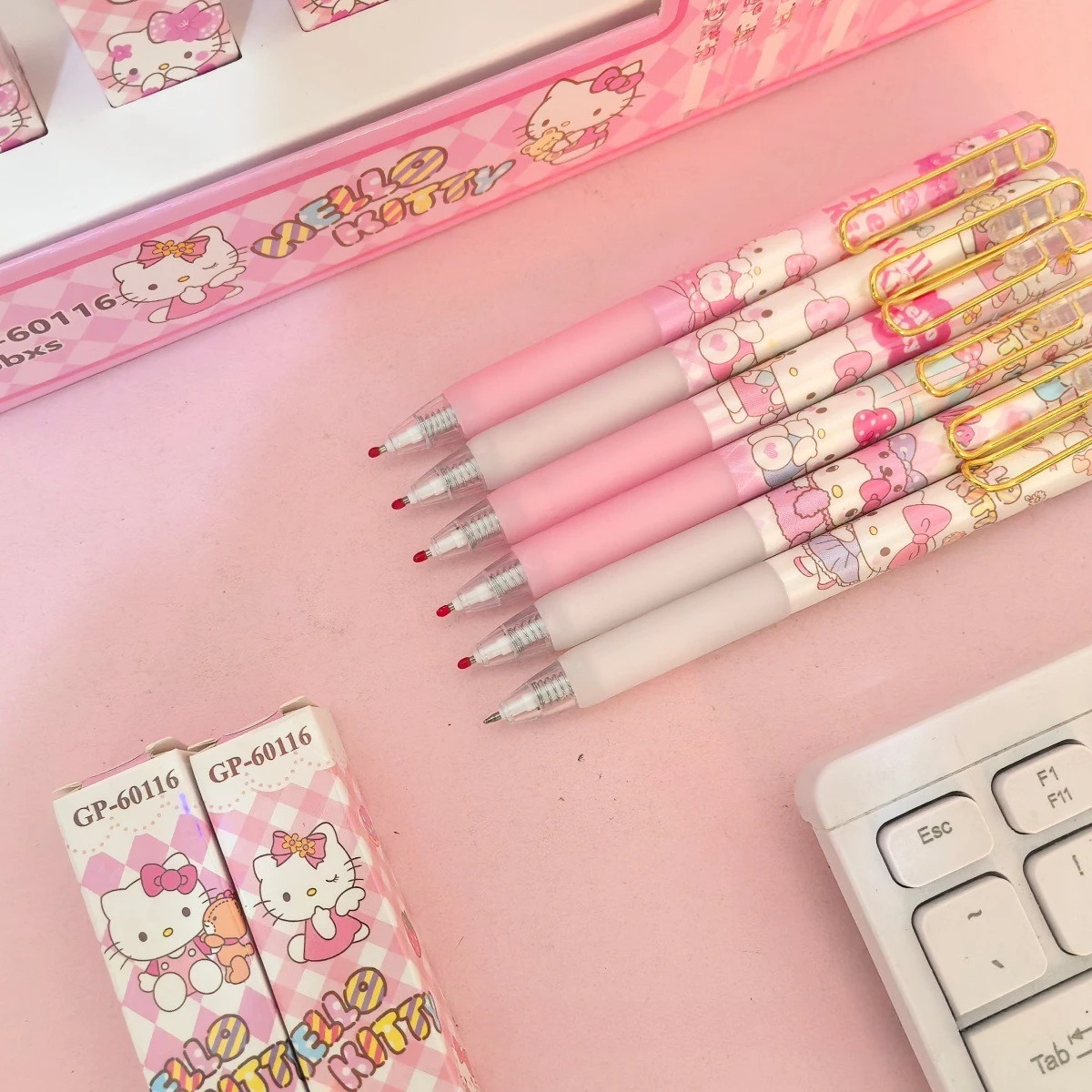 6pcs Ins Cartoon Figure Press Gel Pens Blind Box 0.5mm Balck Signature Pen Cute Stationery Anime School Supplies Creative Gifts view 4