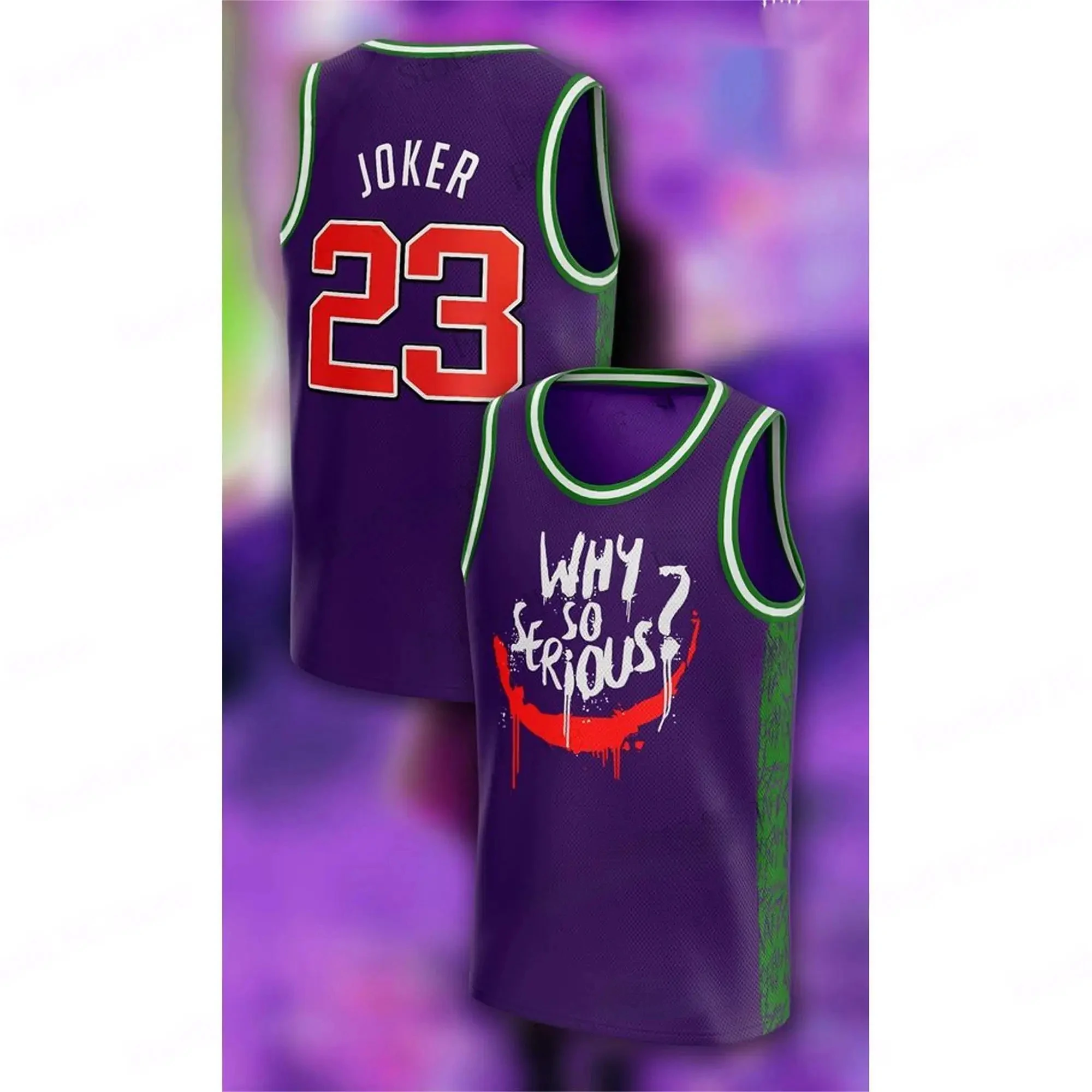 New Arriavl Joker Why So Serious 23 Basketball Edition Vest Fans Kit Special Anniversary Edition Basketball Kid Boy Clothing