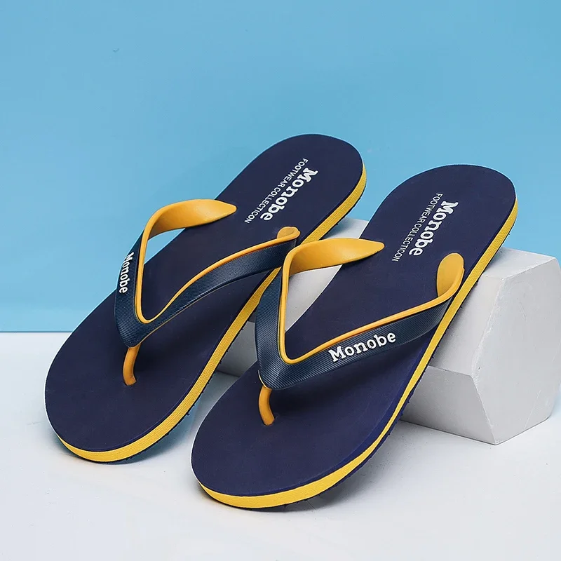 Men Quick Drying Flip Flops Lightweight Male Casual Sandals Comfortable Bathroom Water Shoes Boy Slippers Swimming Pool Slides