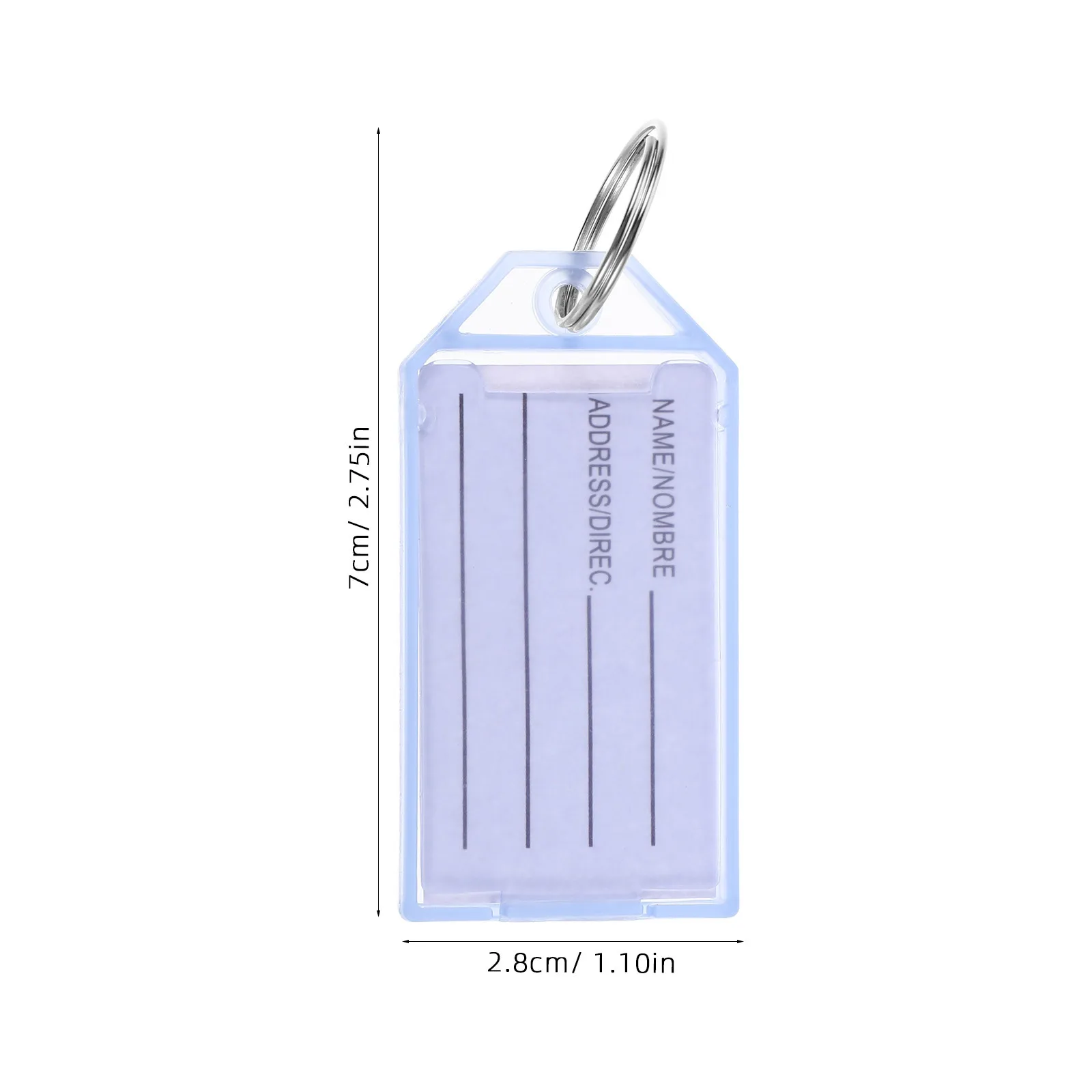 30Pcs Plastic Key Tags Clear Flip Cover Key Identifiers Labels for Home Office Travel Luggage Utility Keychain