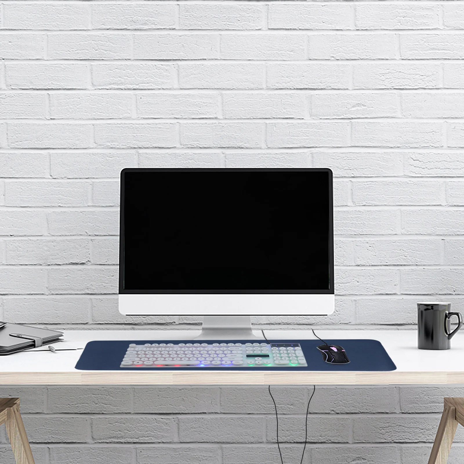 

Large Double Sided Nonslip Leather Mouse Pad Mat Keyboard Cushion Table Protector For Smooth Gaming